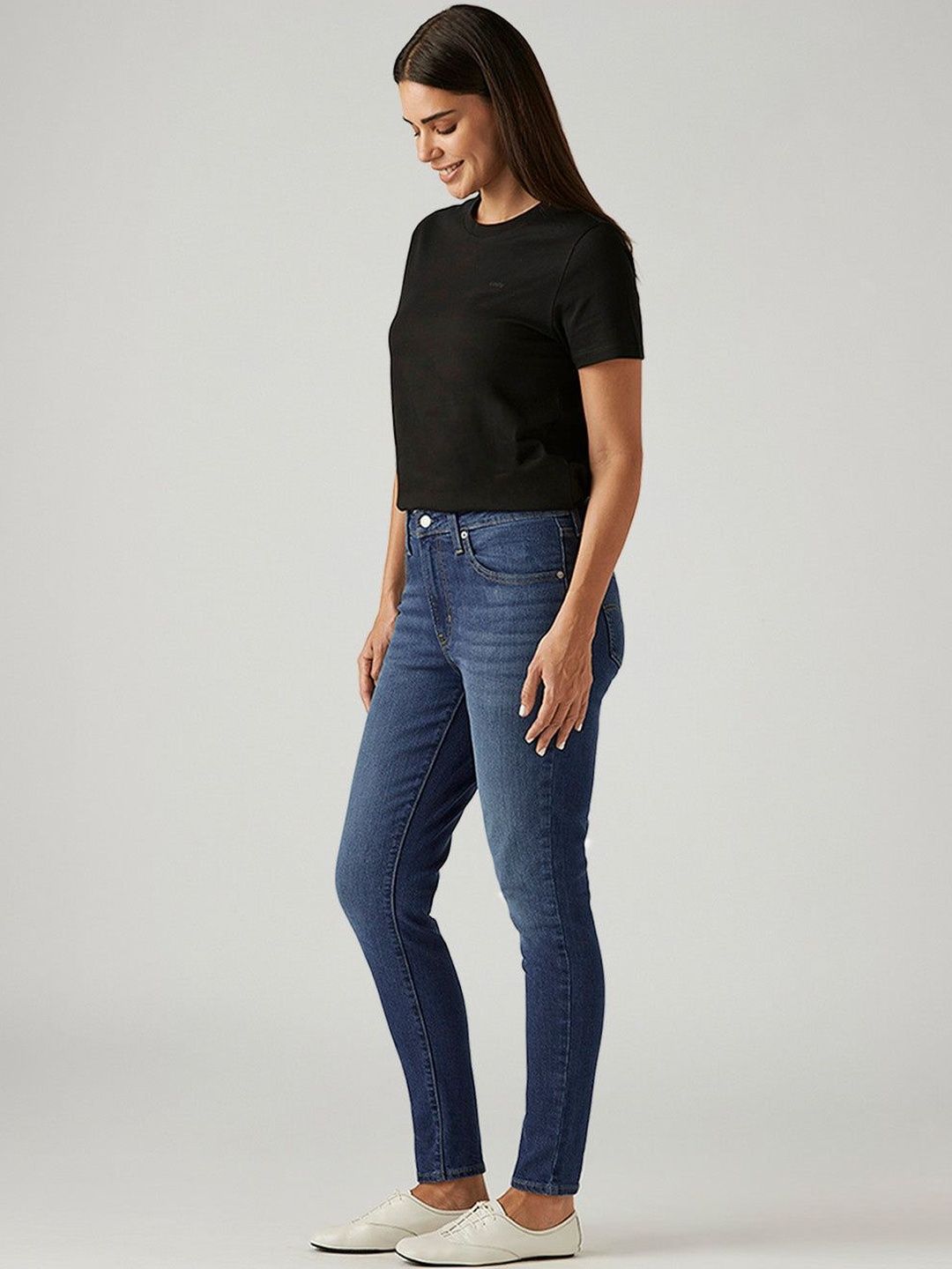 721 Blue Skinny Fit High Rise Jeans