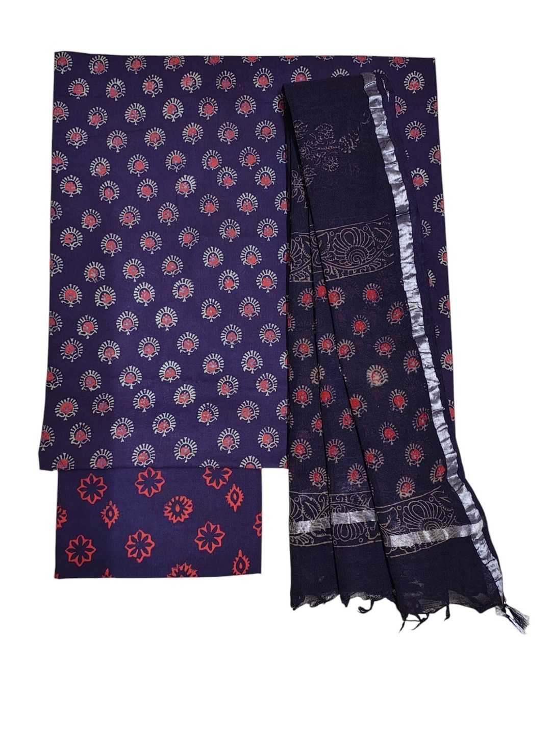 ivikta Printed Pure Cotton Unstitched Dress Material
