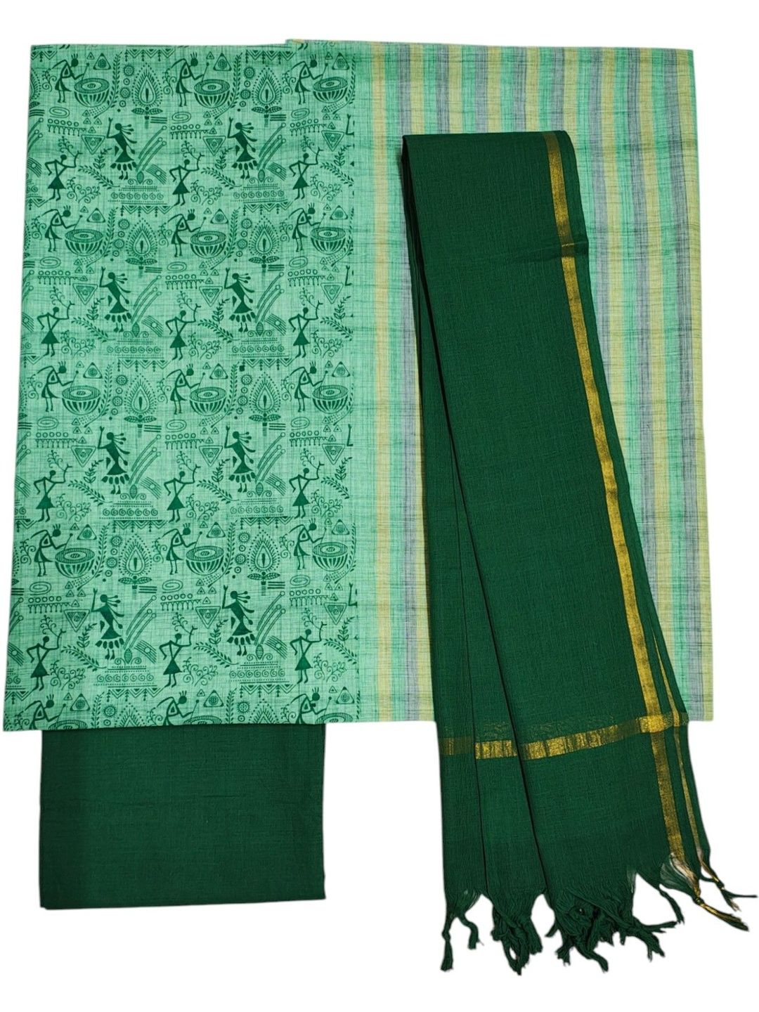 ivikta Printed Pure Cotton Unstitched Dress Material