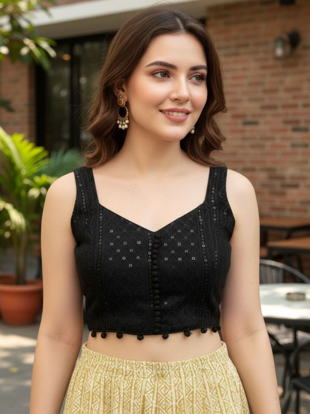Nirmita Embroidered Sequinned Saree Blouse