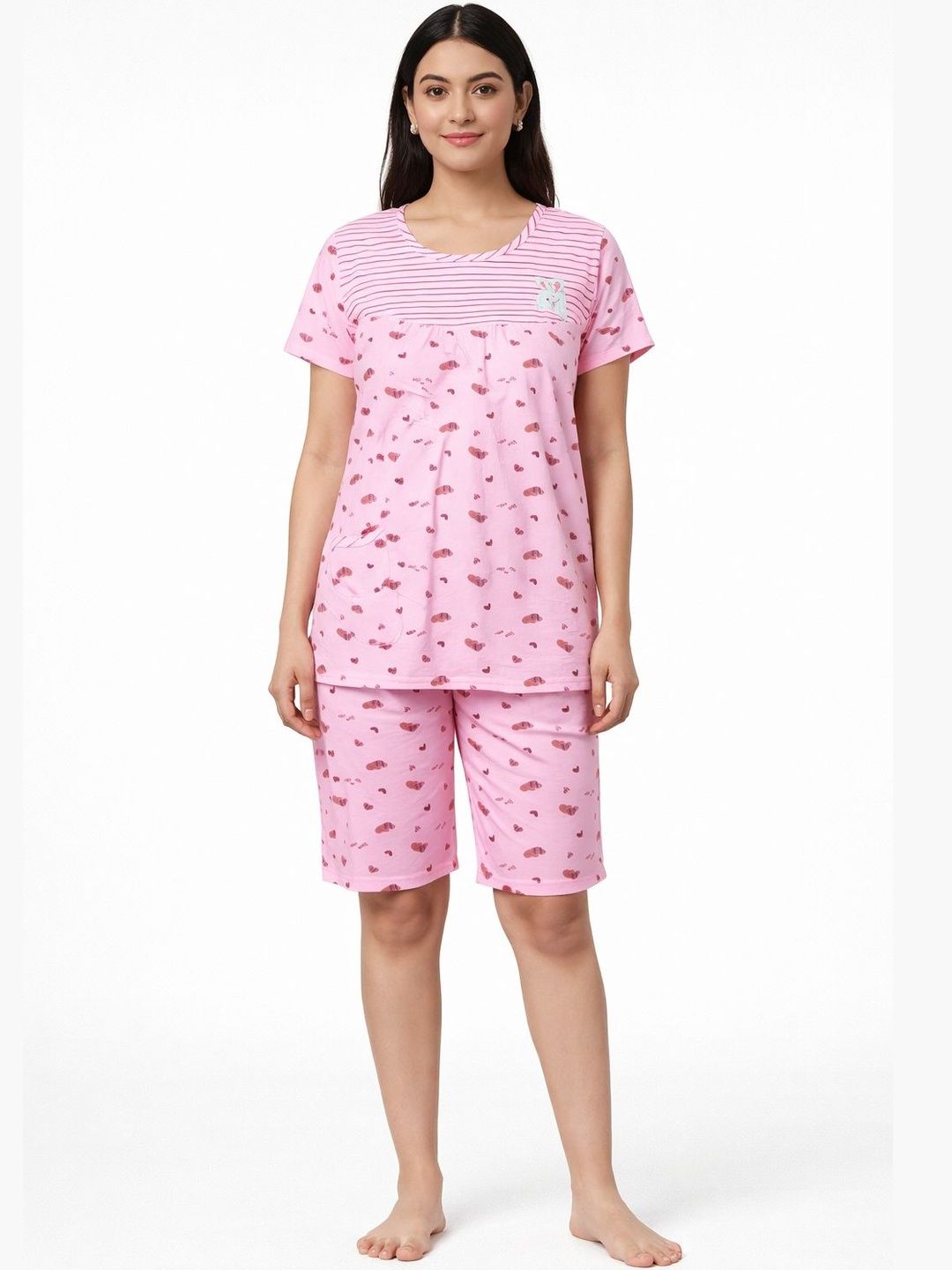 Camey Women Printed Night suit