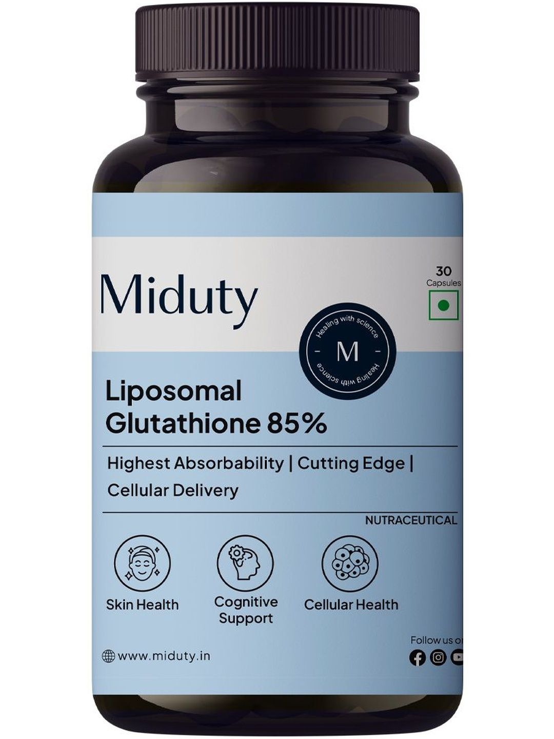 MIDUTY Liposomal Glutathione 85% - Skin Glow