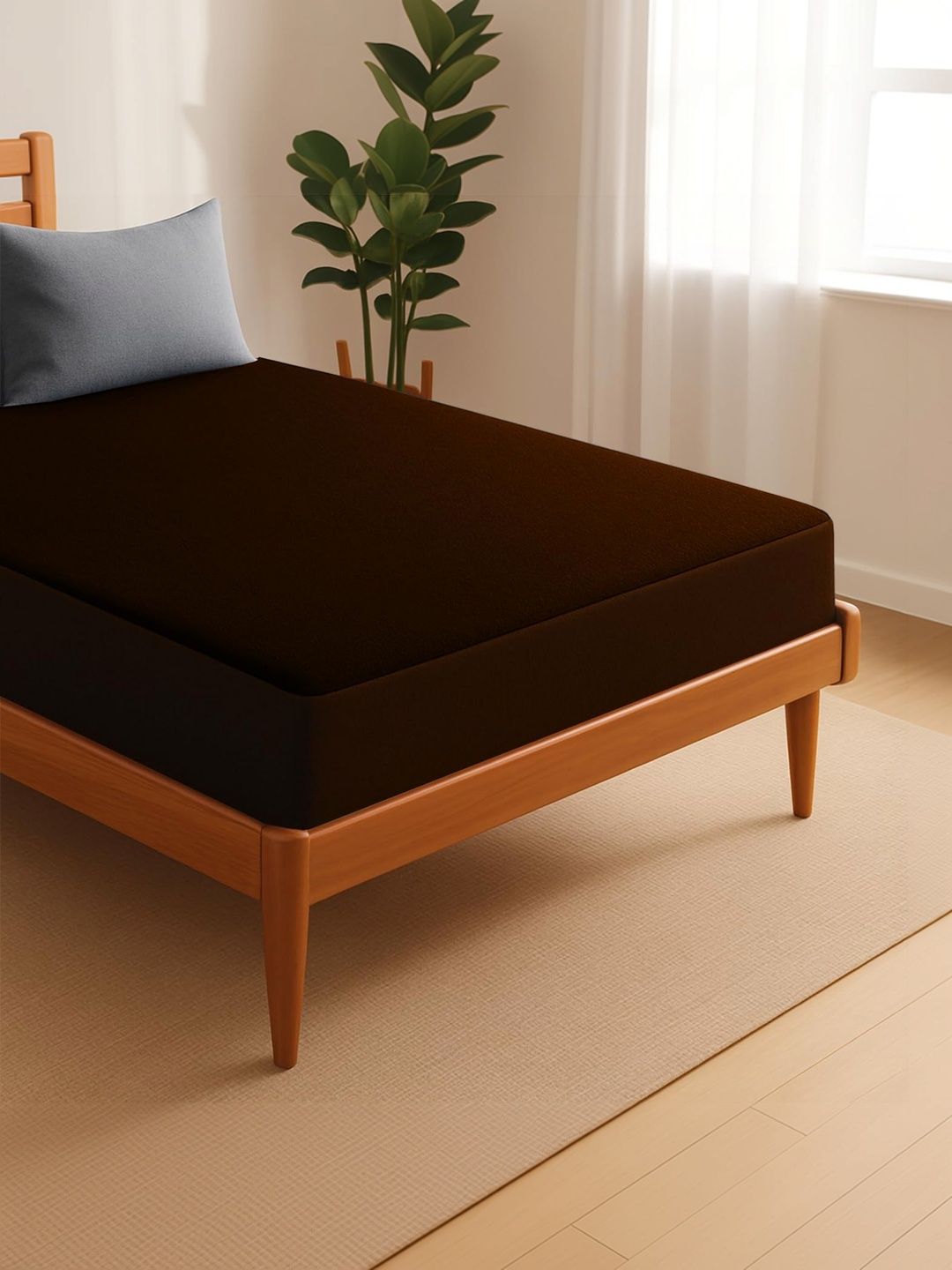 Creeva Brown Terry Water Resistant Mattress Protector