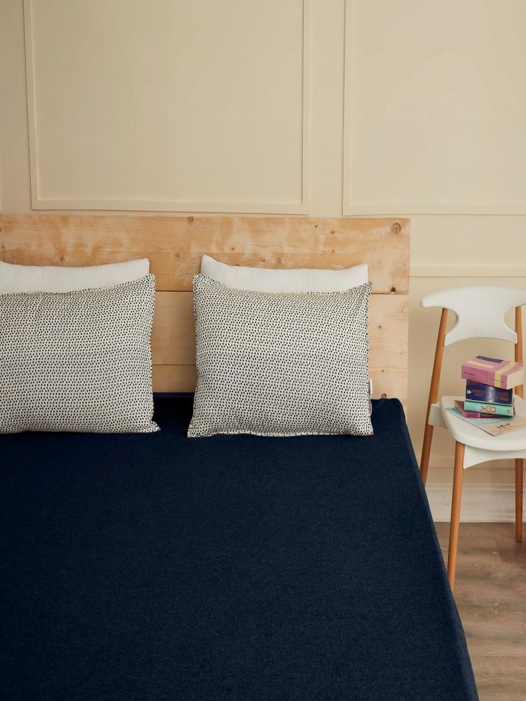 Creeva Navy Blue Terry Water Resistant Mattress Protector