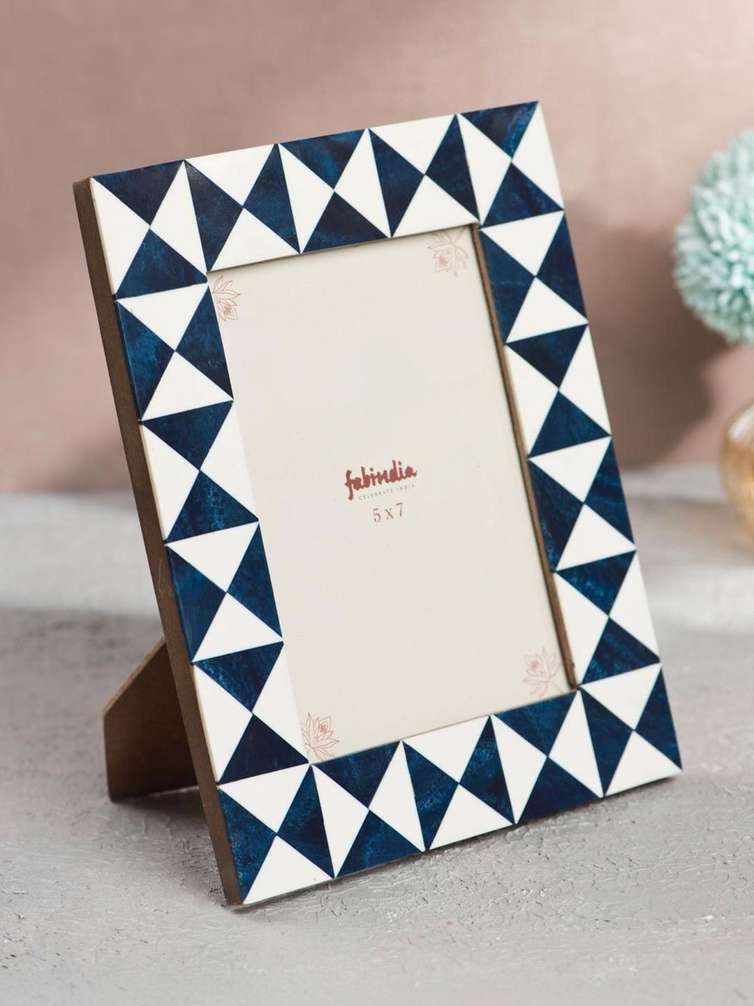 Fabindia Fabindia Blue & Navy Blue 1 Pieces Acrylic Table Photo Frames