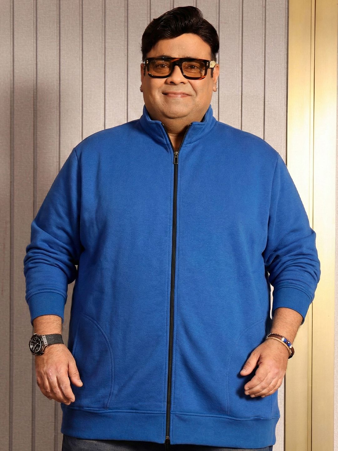 bigbanana Men Plus Size Lightweight Open Front Jacket