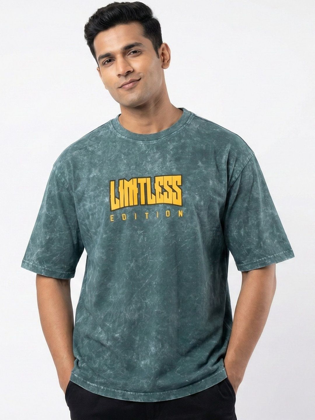 The Roadster Lifestyle Co Printed Pure Cotton Round Neck Relaxed Fit Tshirt