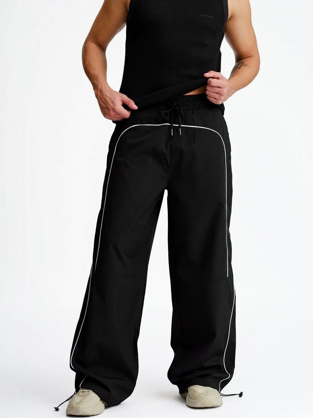 LEXREX Men High-Rise Trousers