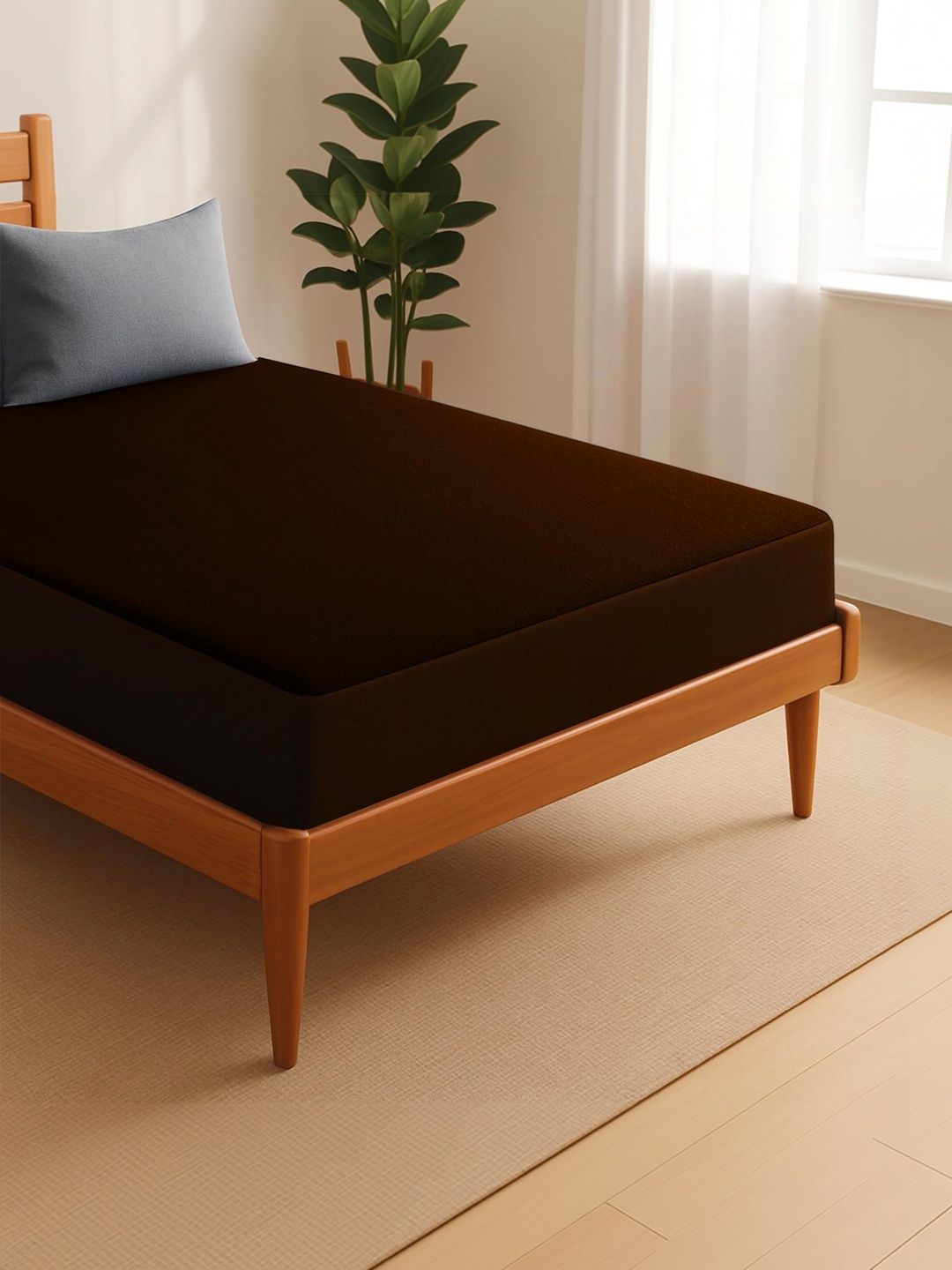Creeva Brown Terry Water Resistant Mattress Protector