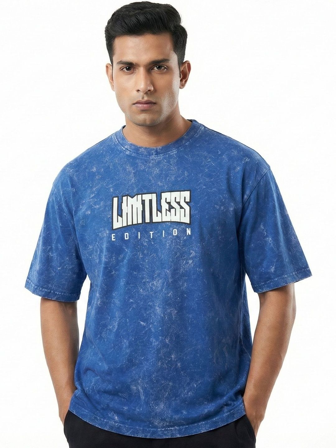 The Roadster Lifestyle Co Printed Pure Cotton Round Neck Relaxed Fit Tshirt