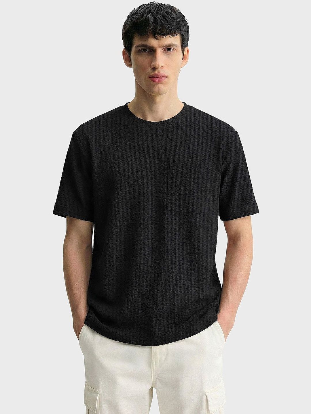 The Indian Garage Co Men Pockets Boxy T-shirt