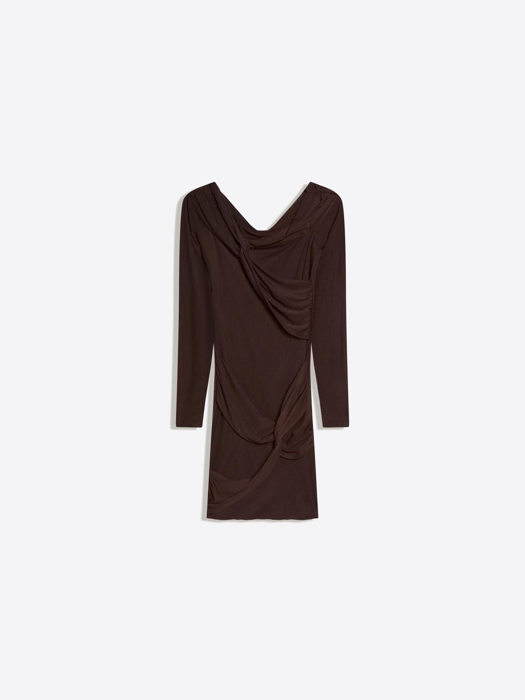 Tulle long sleeve mini dress with knots