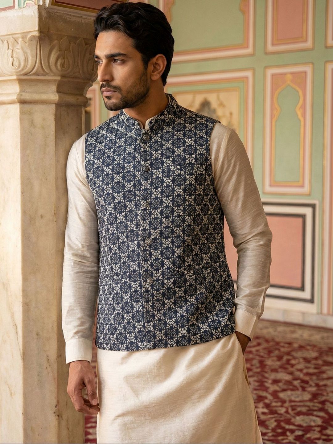 Jompers Embroidered  Nehru Jackets