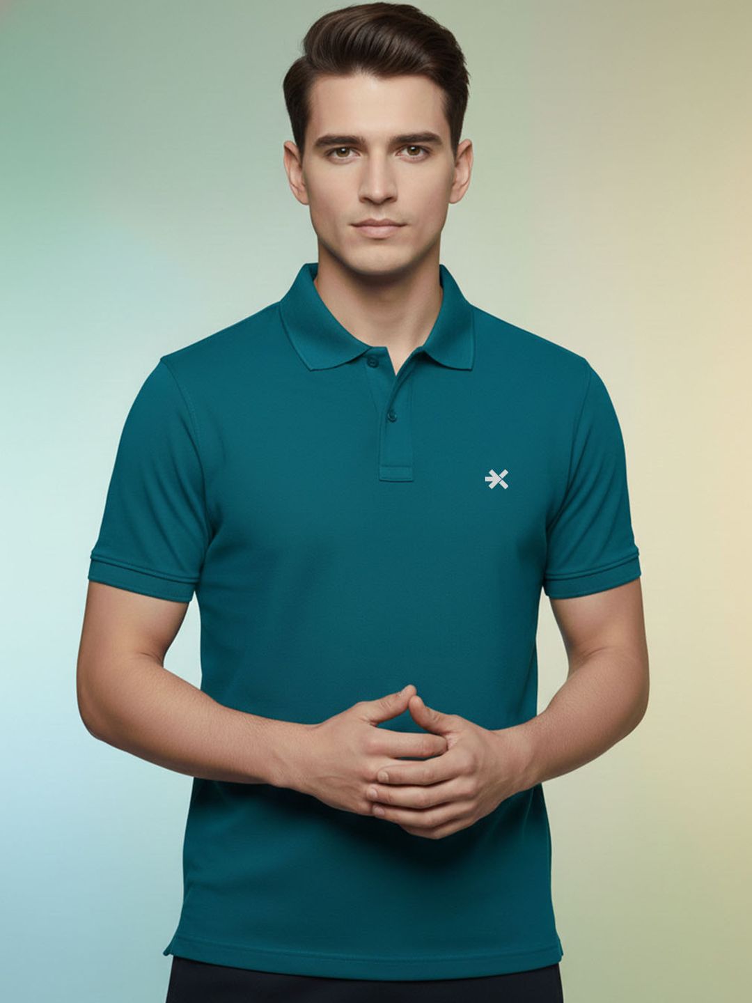 HRX by Hrithik Roshan Men Brand Logo Polo Collar T-shirt