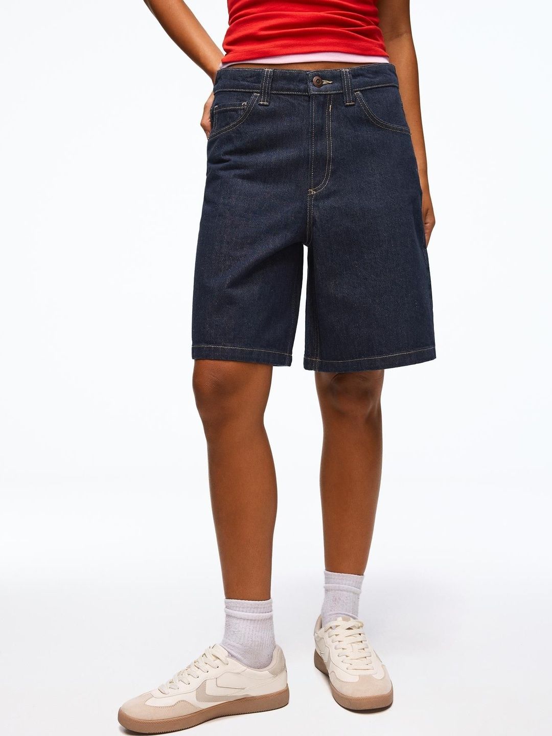 Baggy denim shorts