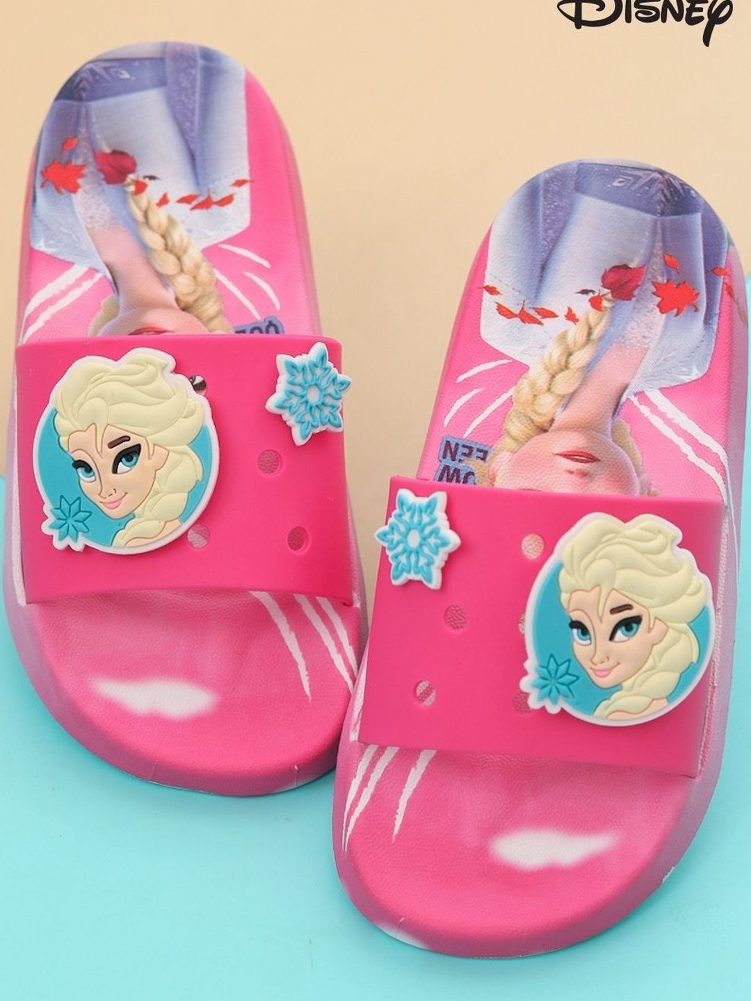 ディズニー ③ Buy Disney By Yellow Bee Girls Printed Rubber Sliders - Flip Flops