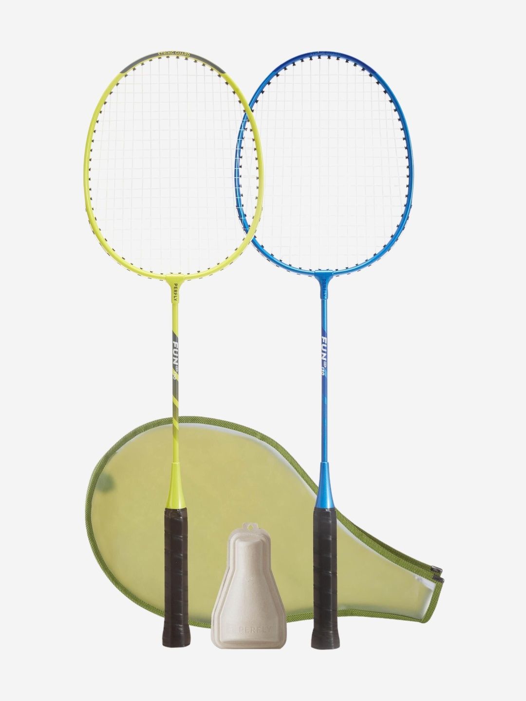 Decathlon Decathlon Perfly - Adults Lime Blue Fun Set BR 130 Robustness Badminton Racket Sets