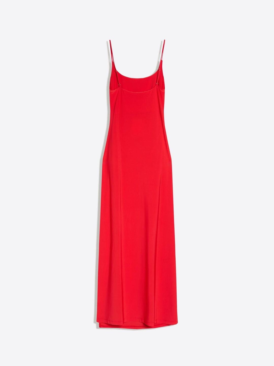 Gathered strap midi dress