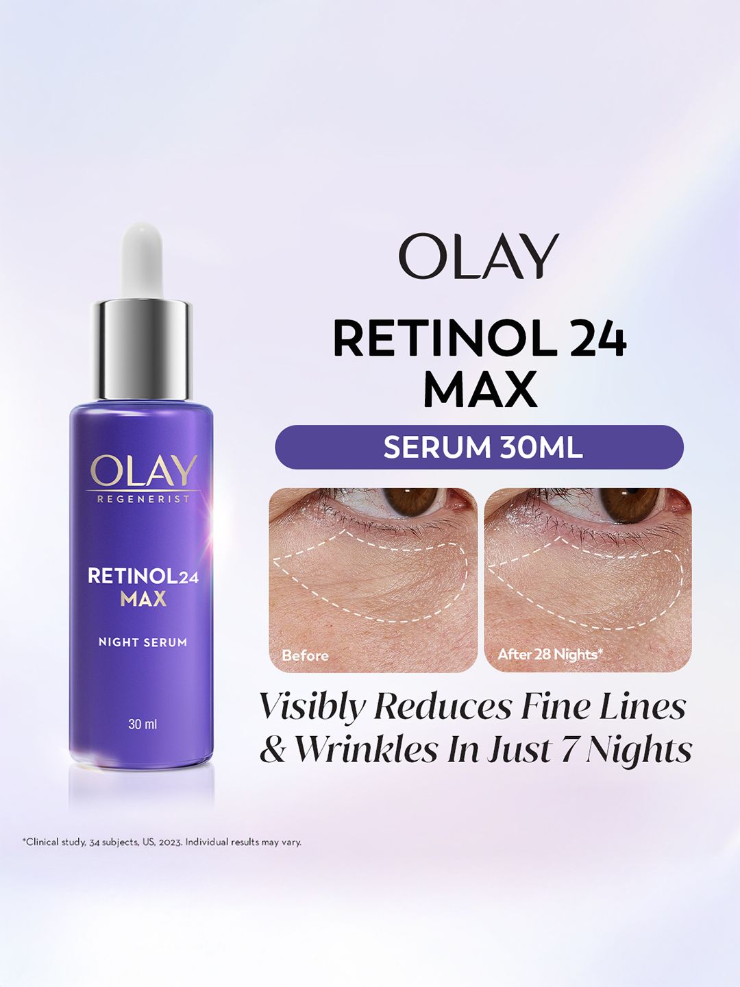 Olay Olay Retinol24 Max Night Serum To Visibly Reduce Fine Lines - 30 ml