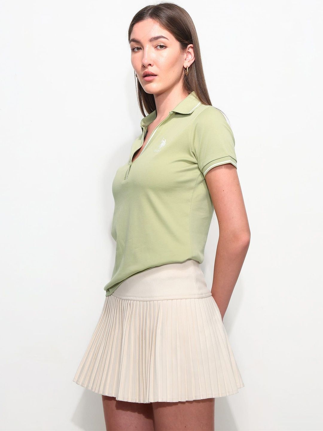 Brand Logo Polo Collar T-shirt