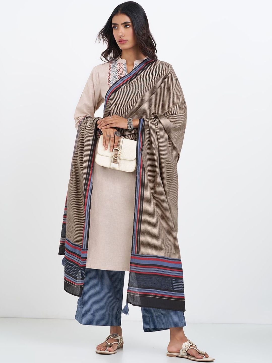 RANGMANCH BY PANTALOONS Striped Dupatta