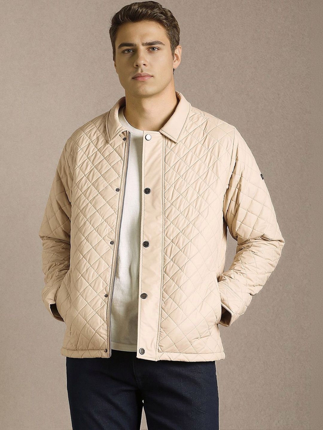 Louis Philippe Men Lightweight Quilted Jacket
