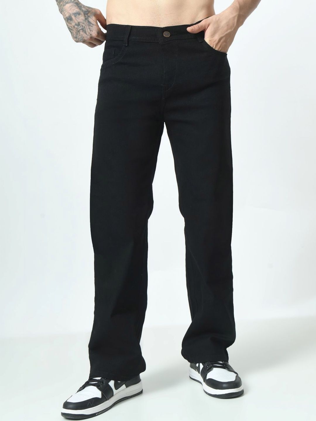 HERE&NOW Men Classic Relaxed Fit Stretchable Jeans