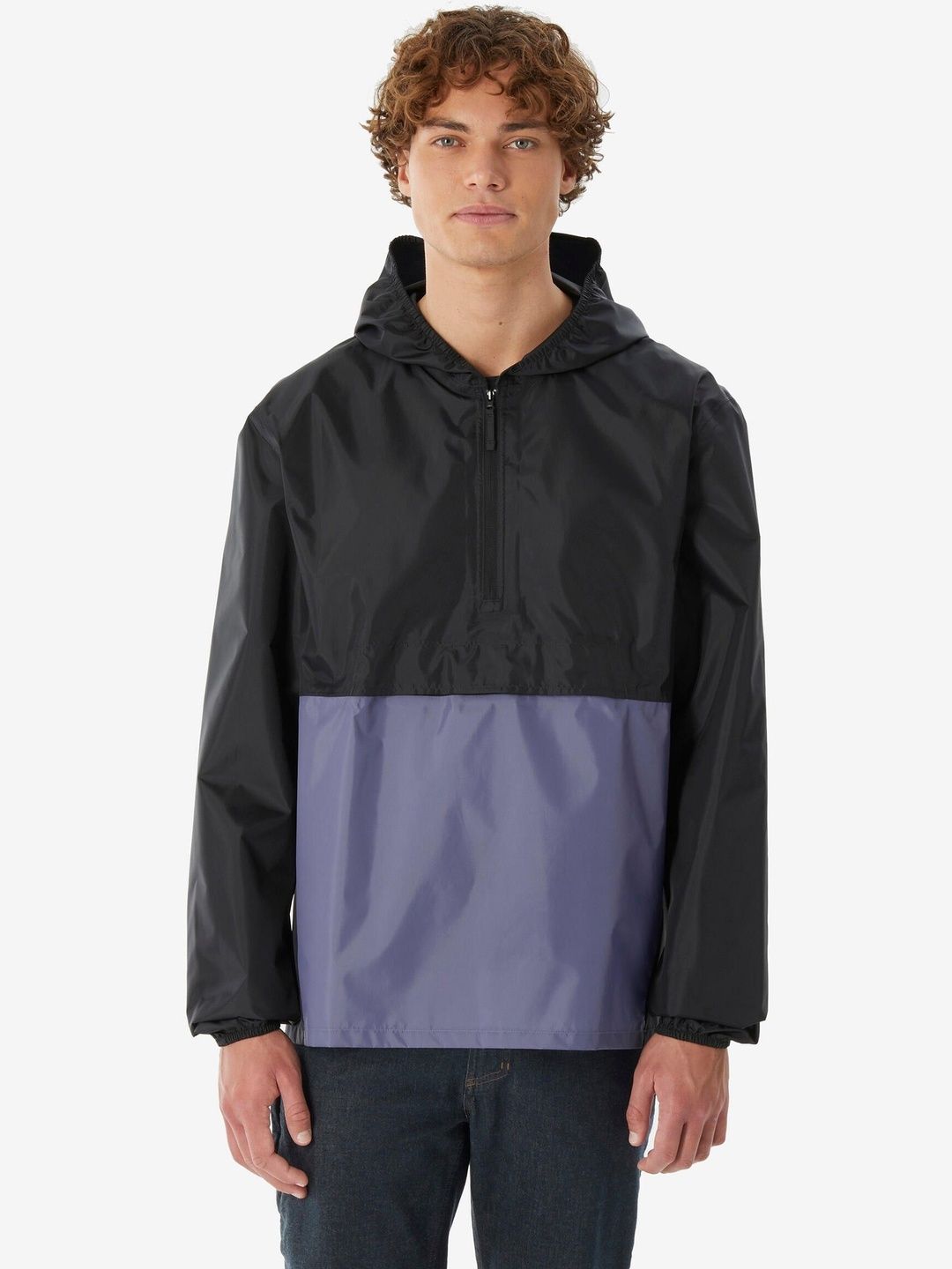 Decathlon Quechua - Men Black and Blue Waterproof Hiking Jacket