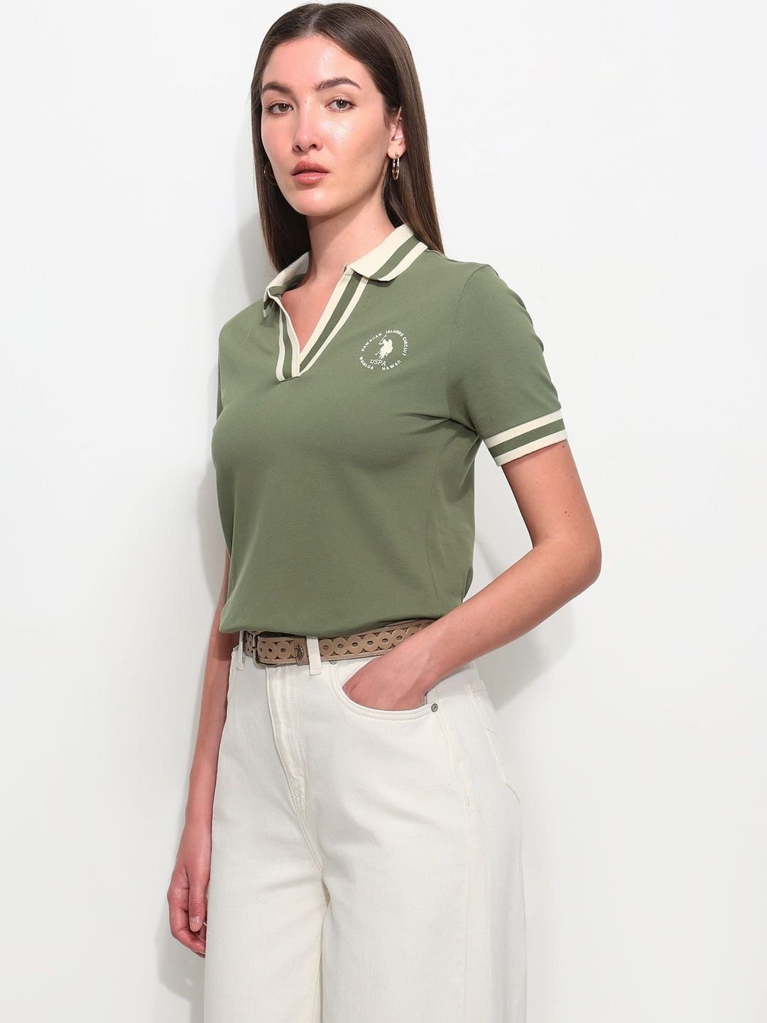 Brand Logo Polo Collar T-shirt