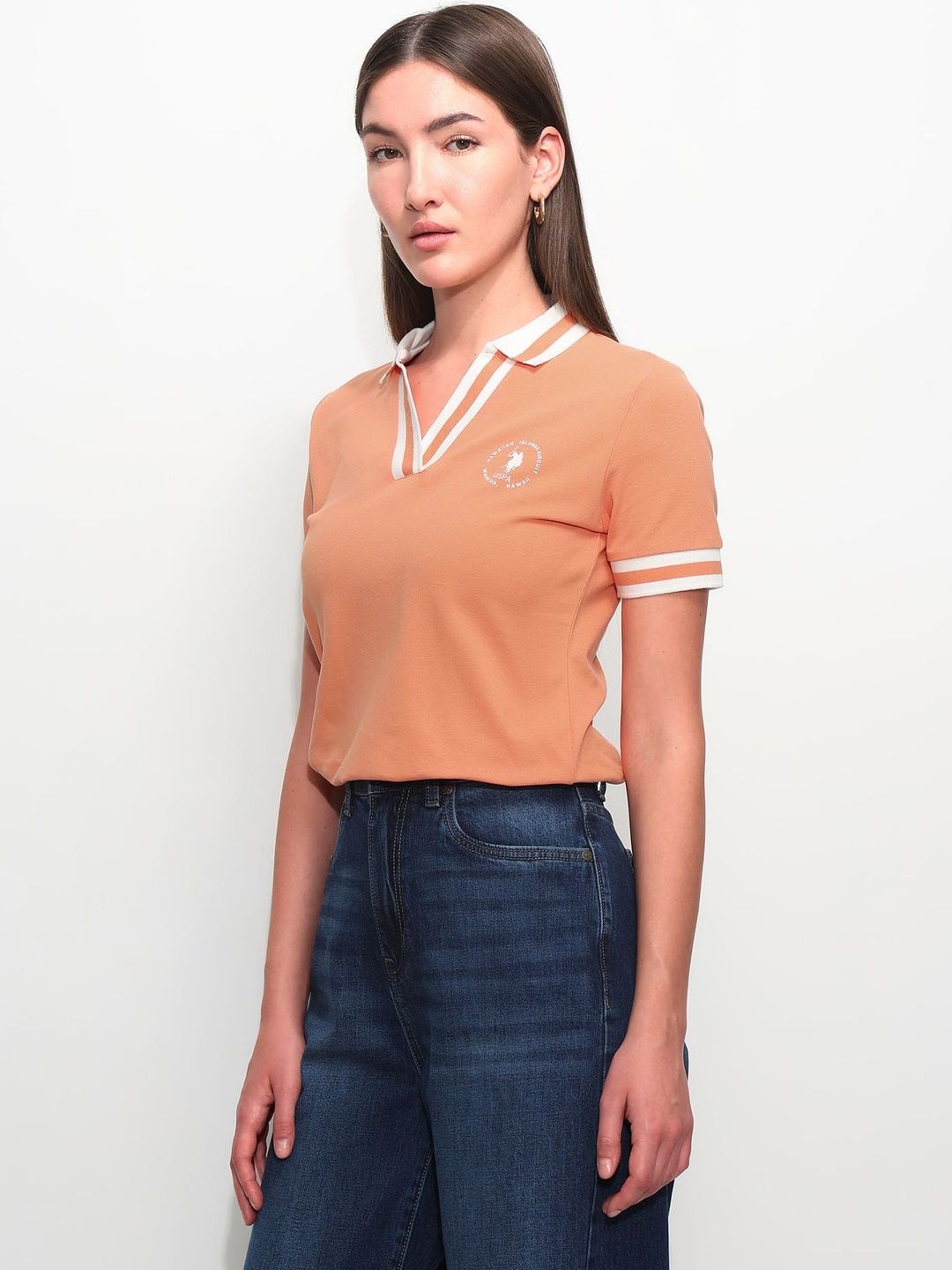 Brand Logo Polo Collar T-shirt