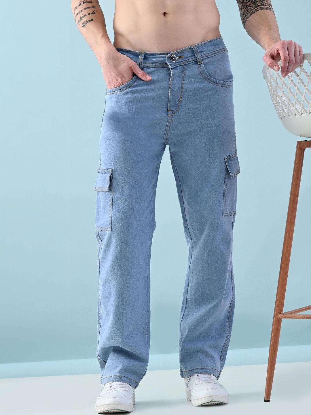 HERE&NOW Men Classic Jogger Mid-Rise Stretchable Jeans