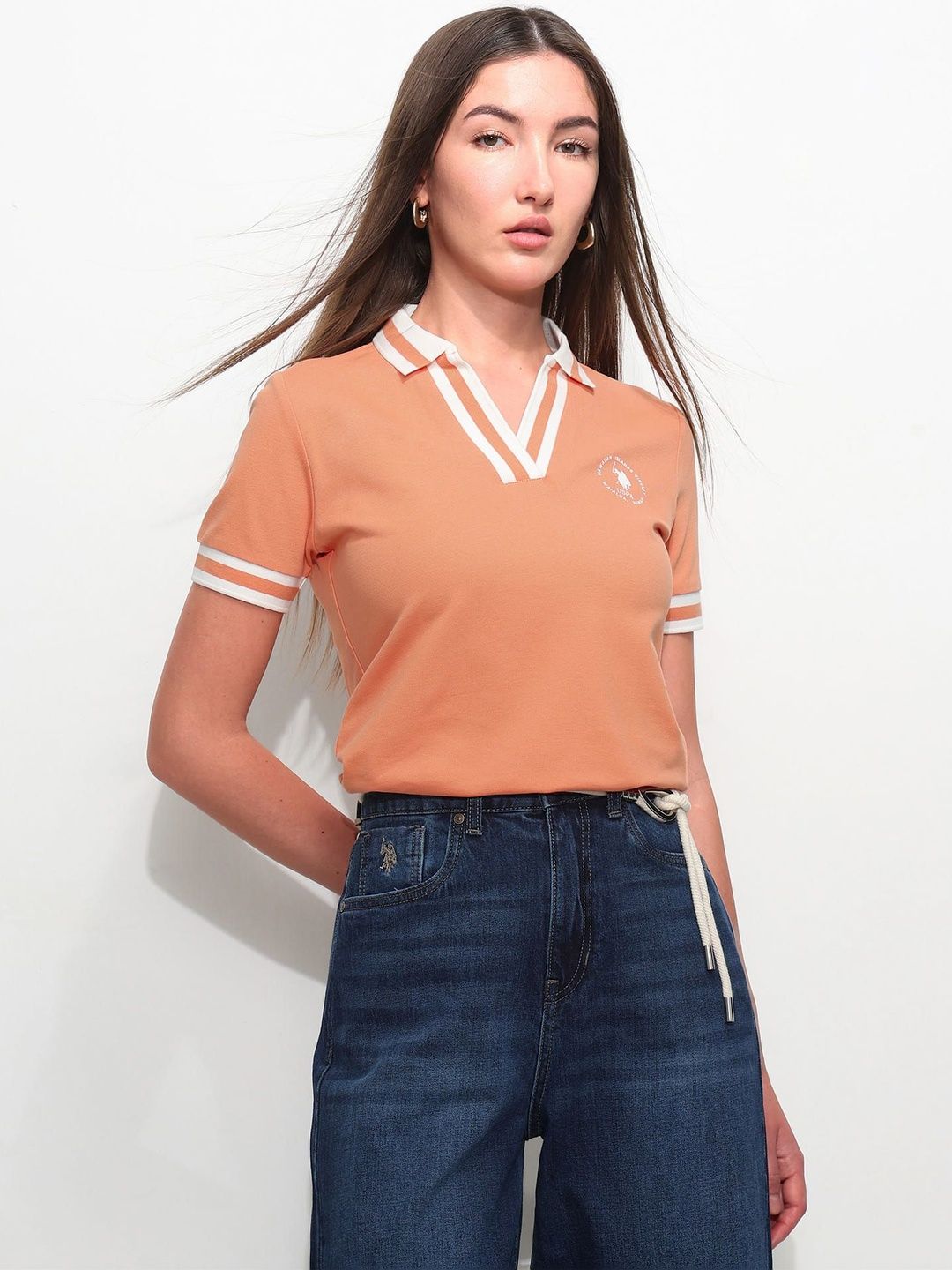 Brand Logo Polo Collar T-shirt
