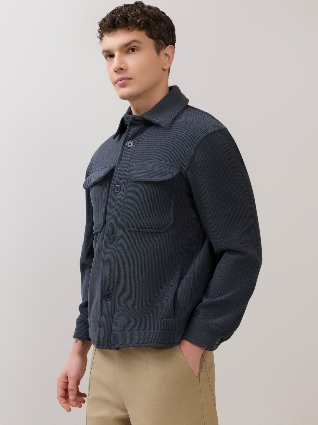 Espanshe Men Woven Jacket