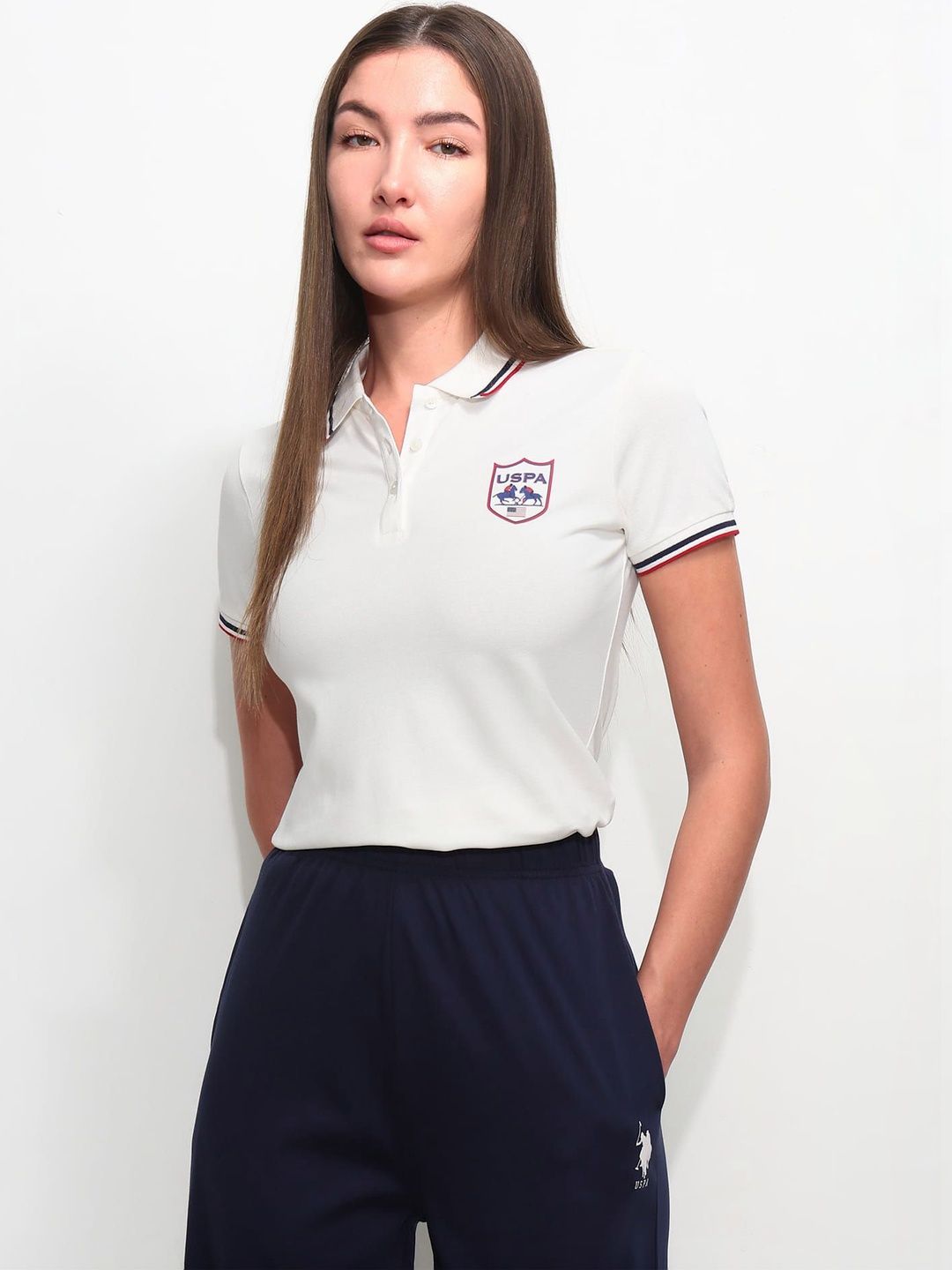 Brand Logo Polo Collar T-shirt