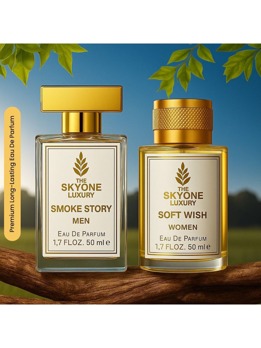 The Skyone Luxury Set Of 2 Unisex Smoke Story & Soft Wish Eau De Parfum - 50 ml Each