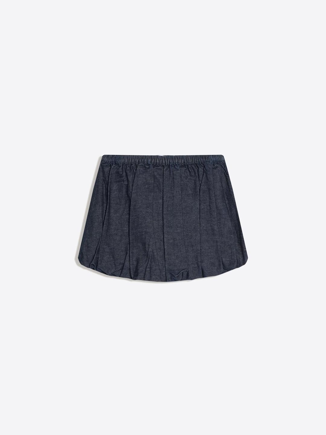 Balloon mini denim skirt