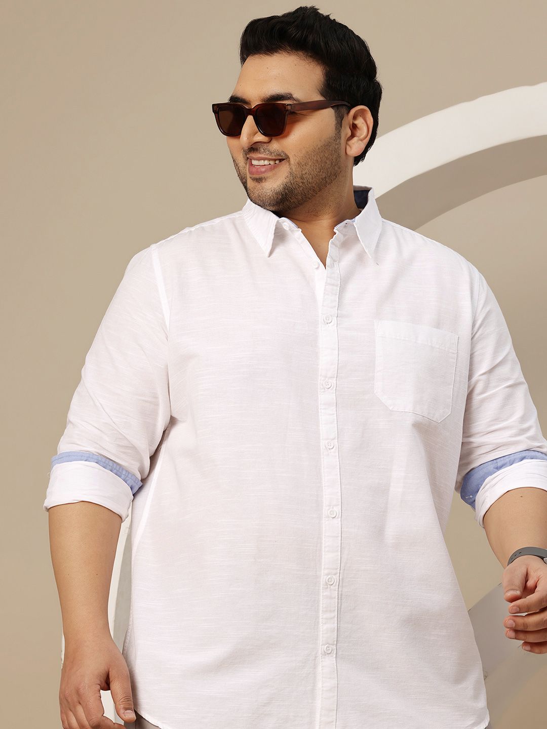 Buy Sztori Plus Size Pure Cotton Casual Shirt - Shirts for Men