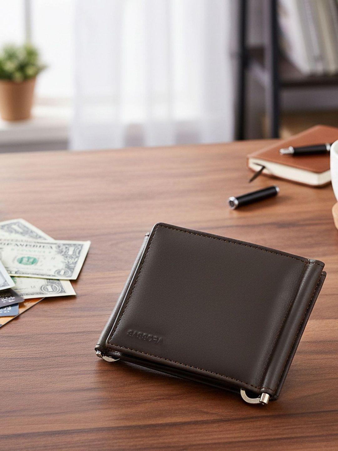 Sassora Men Leather Money Clip