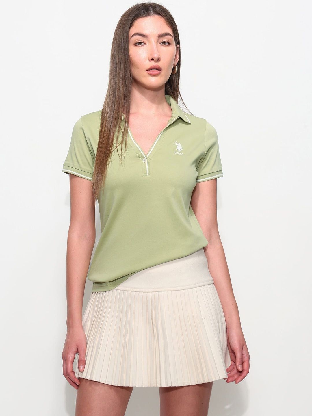 Brand Logo Polo Collar T-shirt