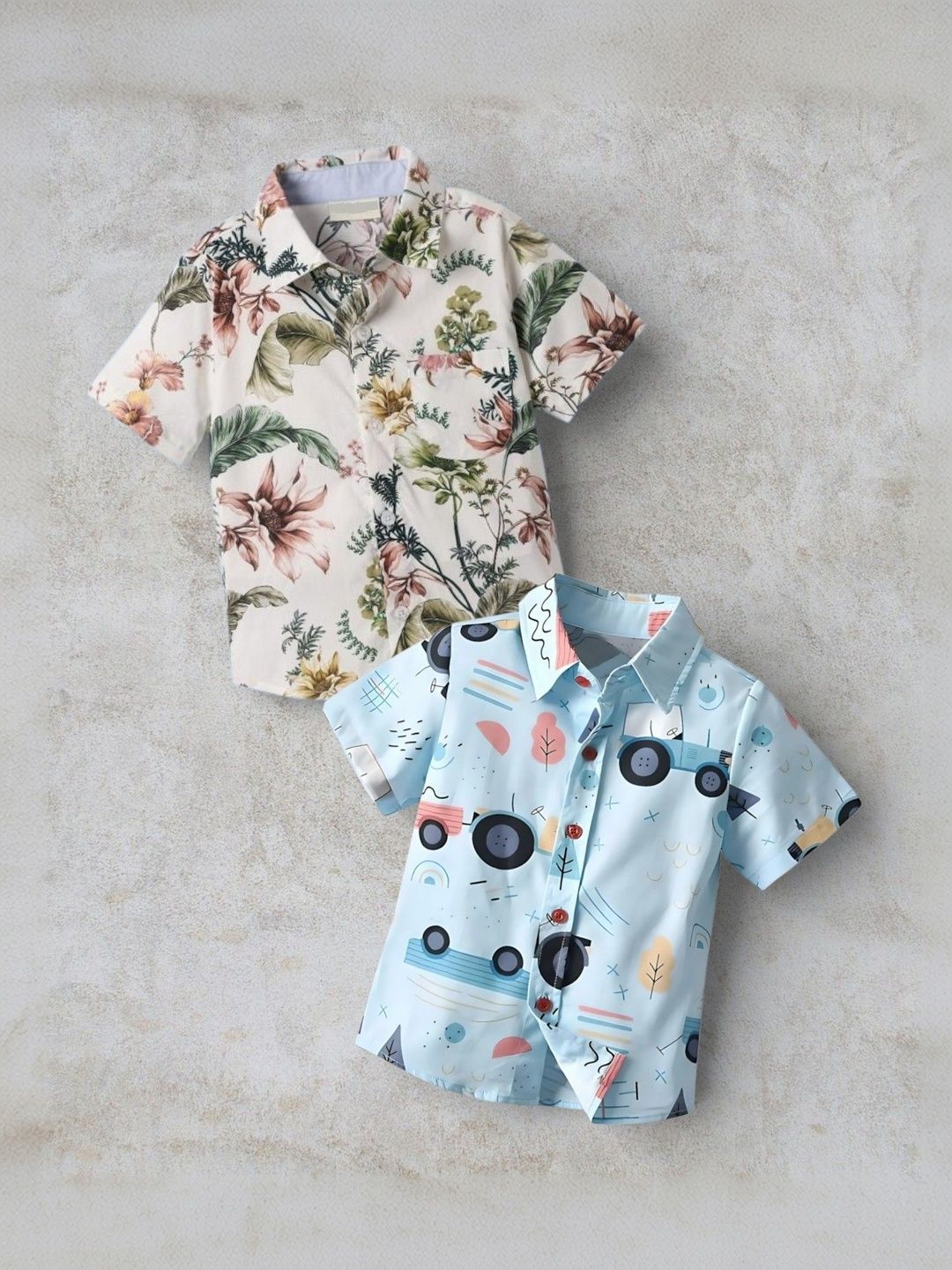 DUTT CREATION Boys Classic Floral Printed Casual Shirt