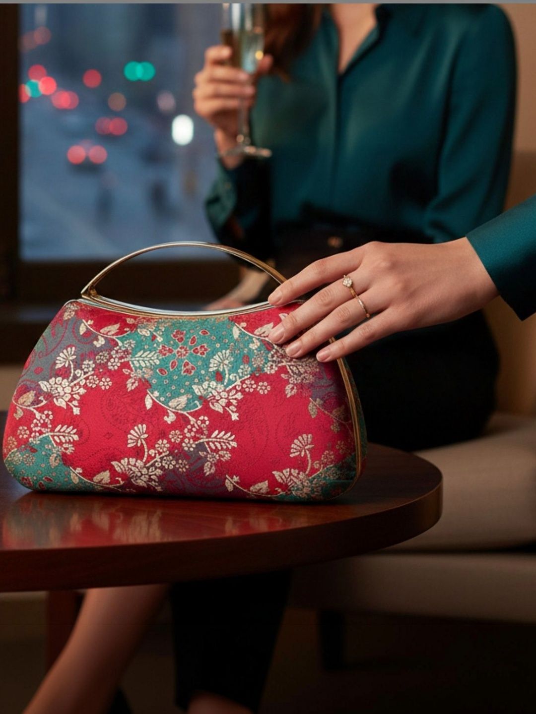 FOR THE BEAUTIFUL YOU Textured Box Clutch