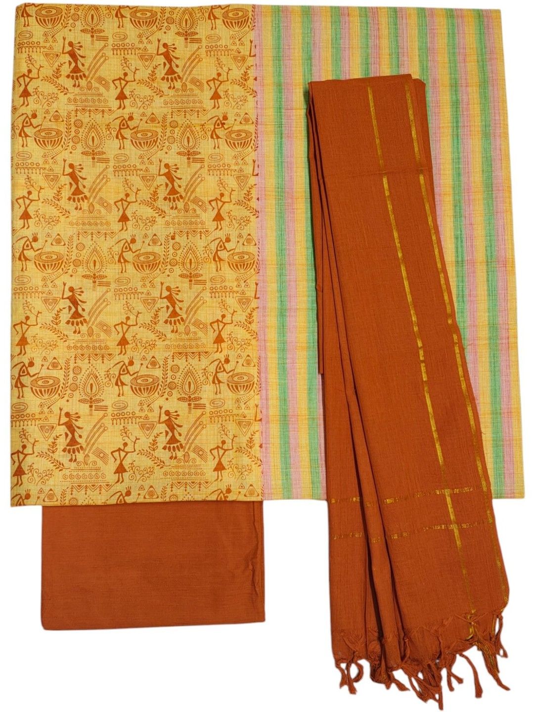 ivikta Printed Pure Cotton Unstitched Dress Material