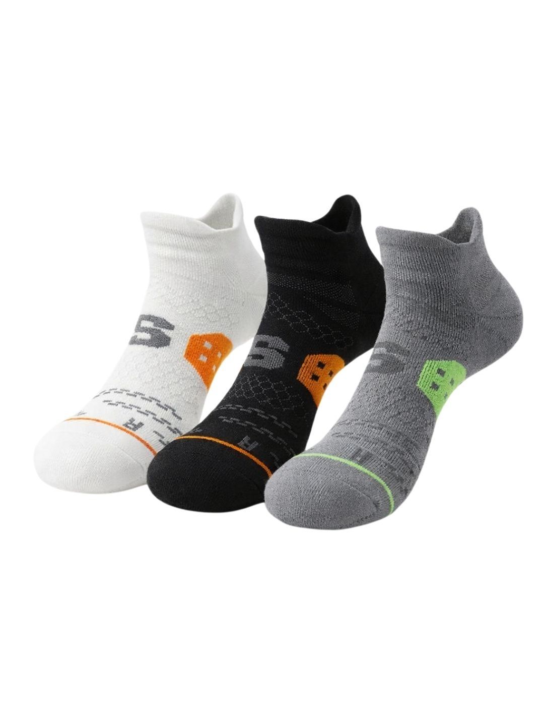 iSWEVEN Unisex Pack of 3 Cotton Blend Patterned Ankle Length Socks