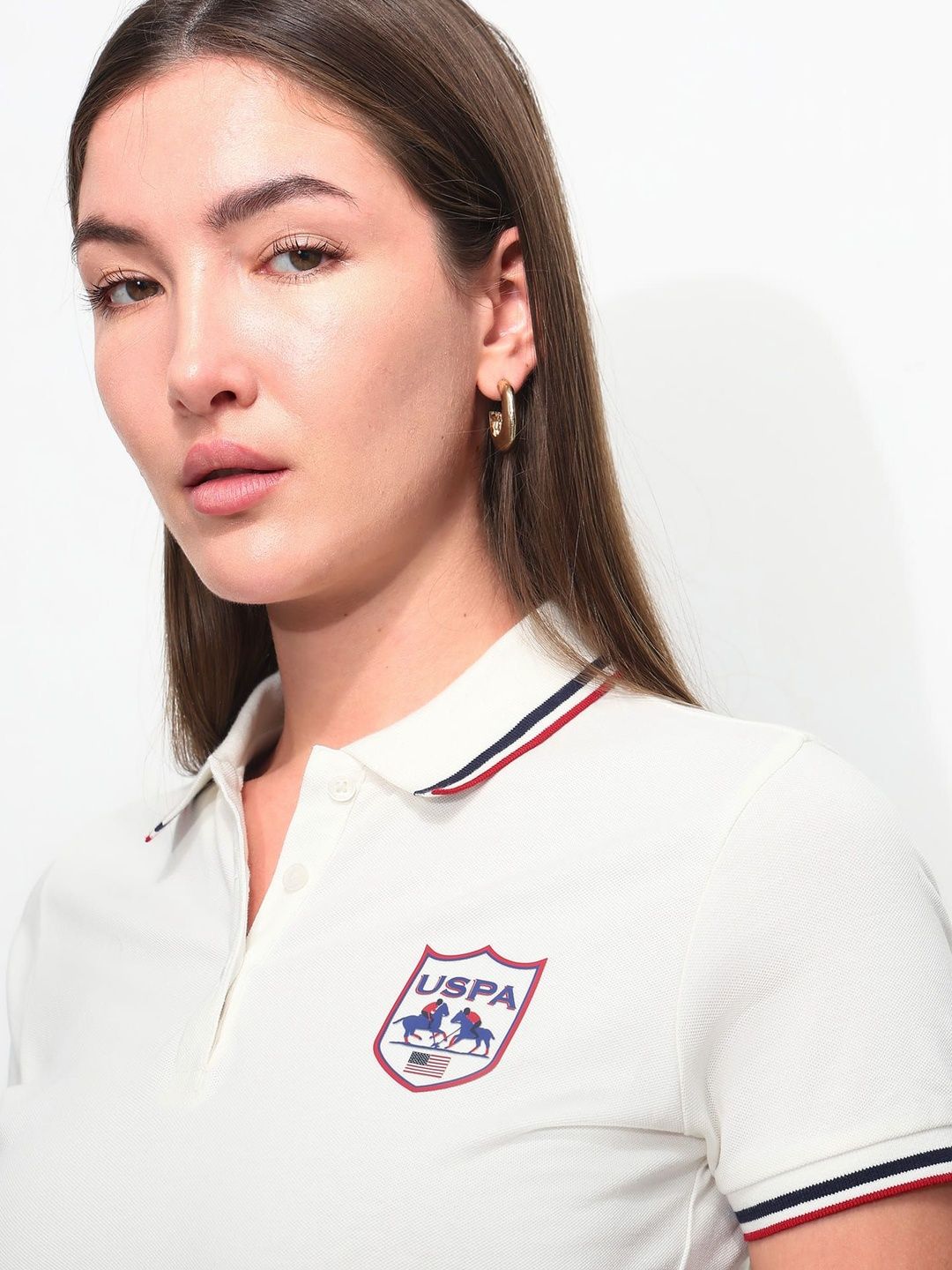 Brand Logo Polo Collar T-shirt