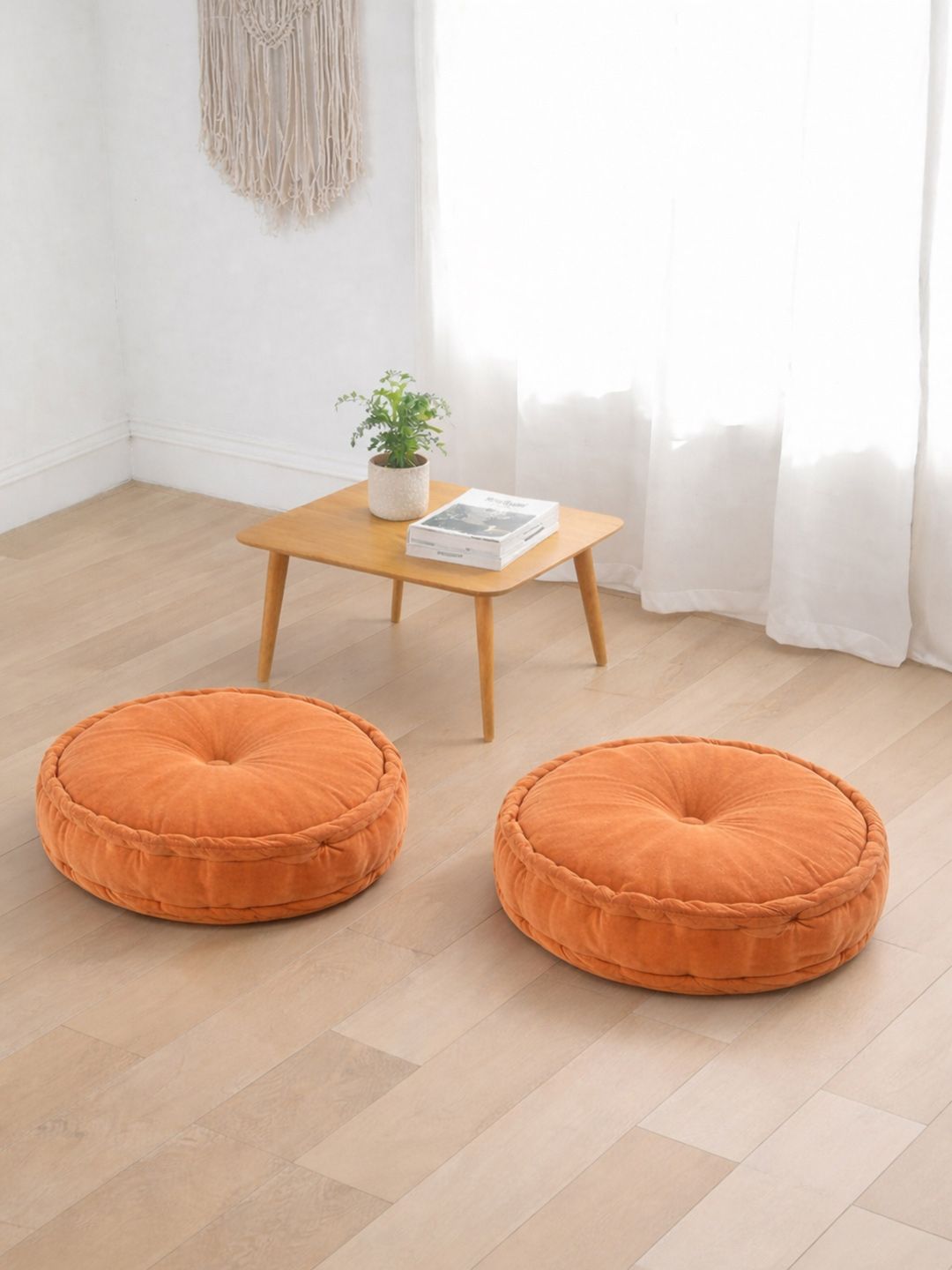 Kuber Industries 2Pcs Brown General Support Velvet Chair Pads
