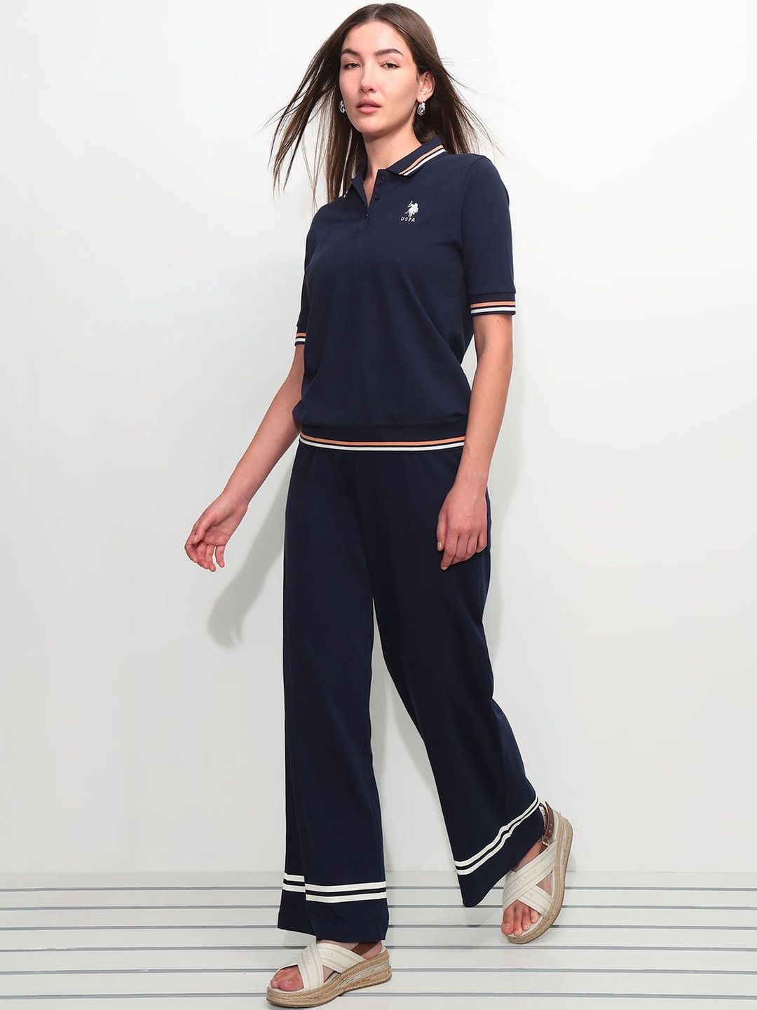 Brand Logo Polo Collar T-shirt