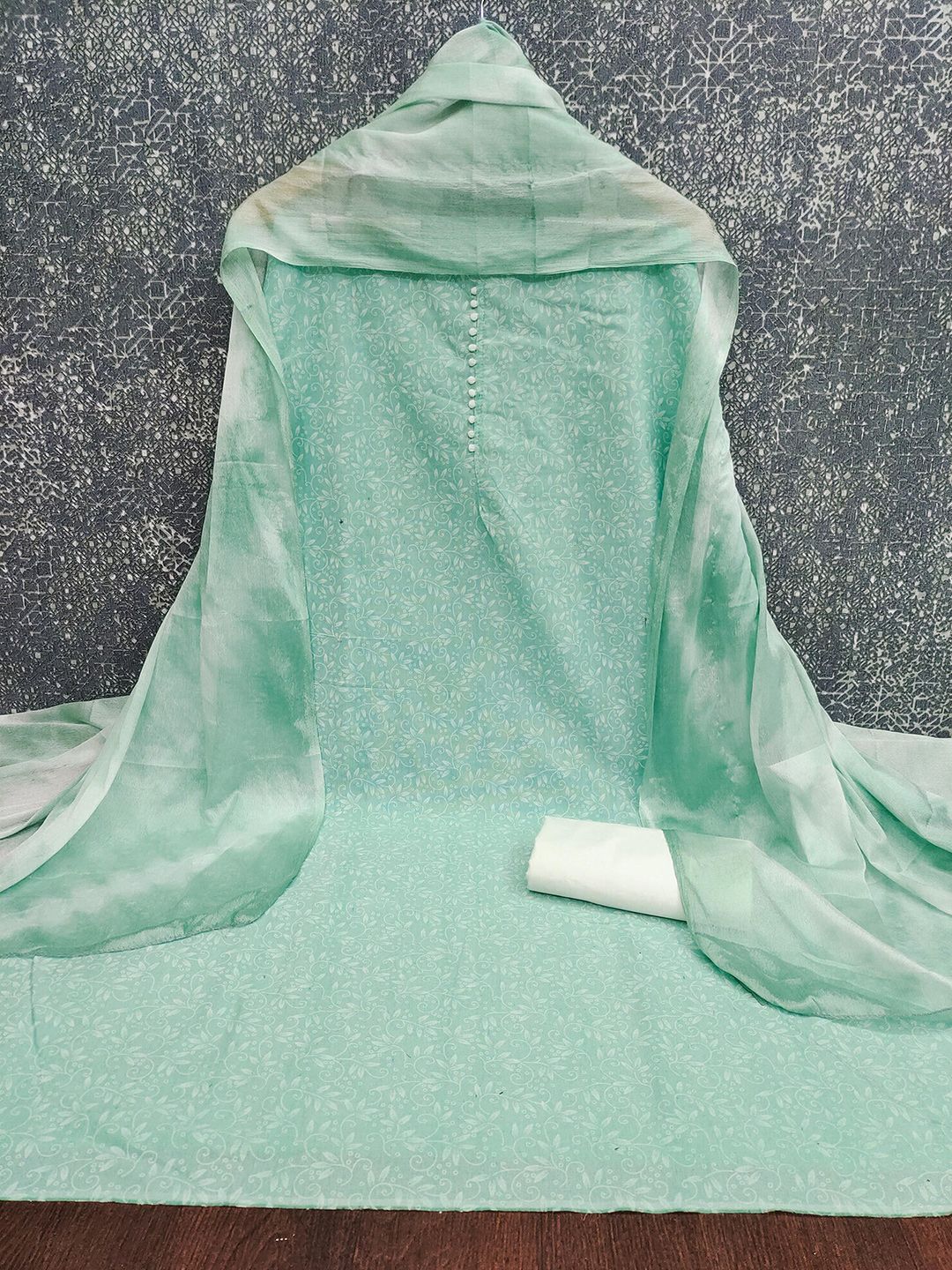 HERE&NOW Printed Pure Cotton Unstitched Dress Material