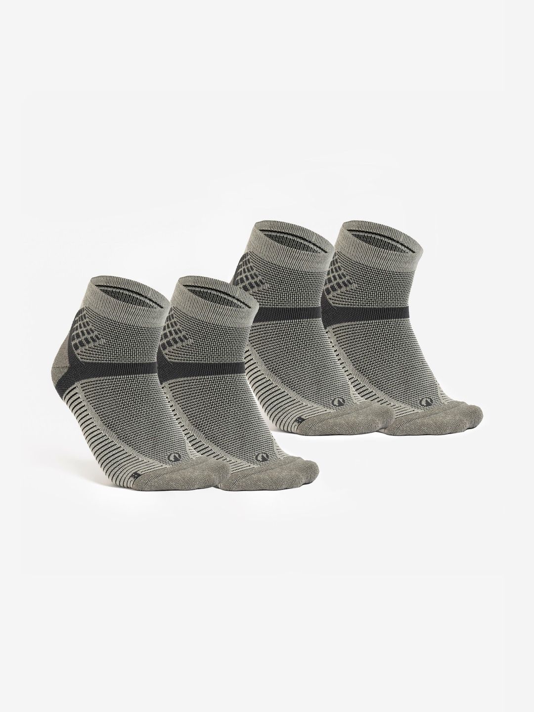 Decathlon Quechua - Adults Beige Hike 500 Mid Robustness Hiking Socks Pack of 2