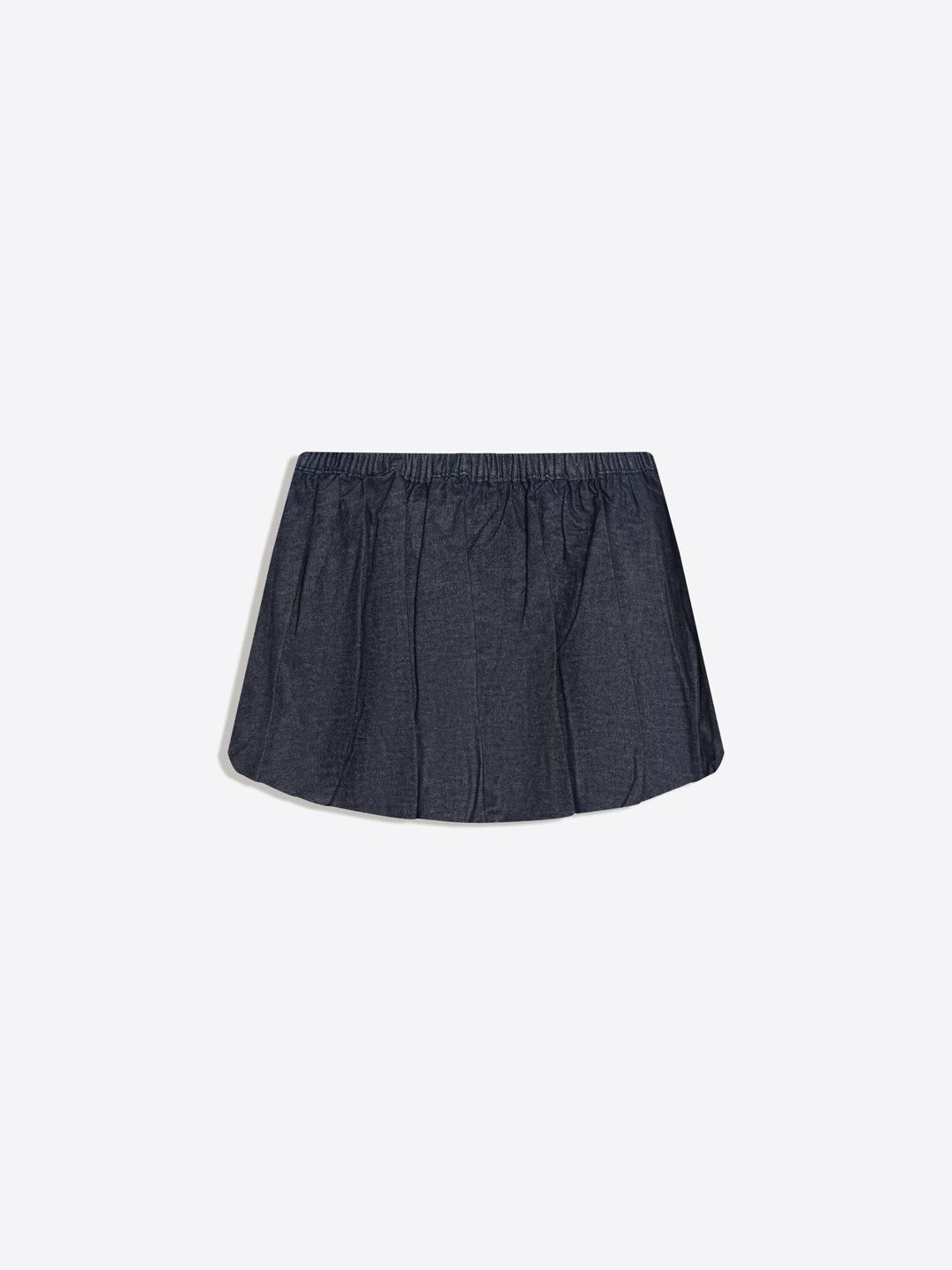 Balloon mini denim skirt