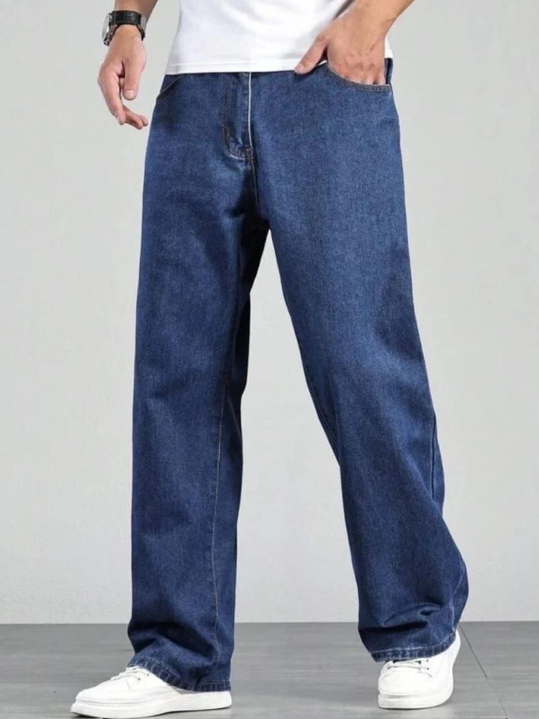 MaverIQ Men Relaxed Fit High-Rise Stretchable Jeans
